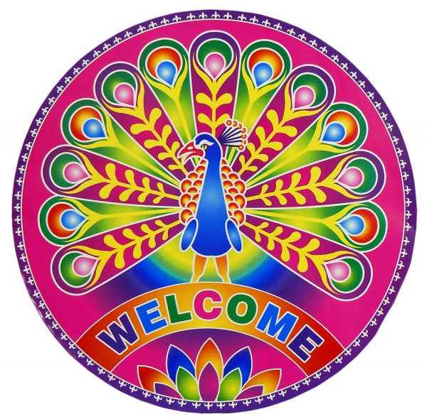 Beautiful Peacock Rangoli Sticker