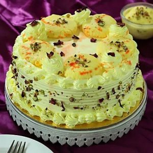 Eggless Rasmalai cake